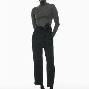 Wilfred High-Waist Black Belted Trousers